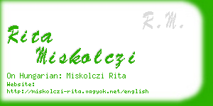 rita miskolczi business card